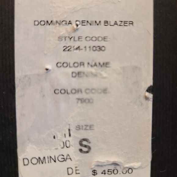 AS by DF Dominga Denim Blue Belted Blazer New - Picture 6 of 7